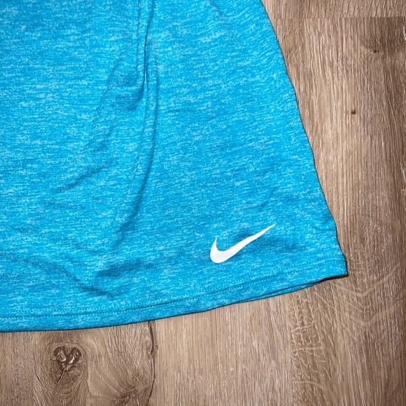 M - NIKE- Blue, Dri-Fit, Short Sleeve Activewear Top - Picture 4 of 9